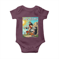 He is Rizzen Baby Onesie Funny Jesus Skateboarding Christian Meme - Wonder Print Shop