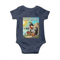 He is Rizzen Baby Onesie Funny Jesus Skateboarding Christian Meme - Wonder Print Shop