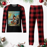 He is Rizzen Plaid Pajama Set Funny Jesus Skateboarding Christian Meme - Wonder Print Shop