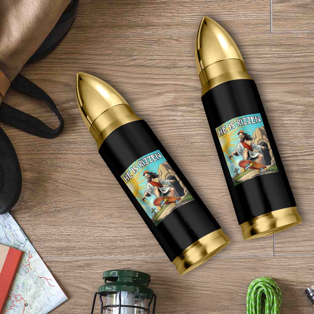 He is Rizzen Bullet Tumbler Funny Jesus Skateboarding Christian Meme - Wonder Print Shop