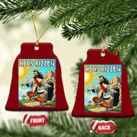 He is Rizzen Ceramic Ornament Funny Jesus Skateboarding Christian Meme - Wonder Print Shop