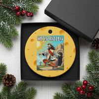 He is Rizzen Ceramic Ornament Funny Jesus Skateboarding Christian Meme - Wonder Print Shop