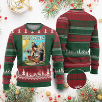 He is Rizzen Ugly Christmas Sweater Funny Jesus Skateboarding Christian Meme - Wonder Print Shop
