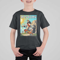 He is Rizzen T Shirt For Kid Funny Jesus Skateboarding Christian Meme - Wonder Print Shop