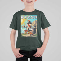 He is Rizzen T Shirt For Kid Funny Jesus Skateboarding Christian Meme - Wonder Print Shop