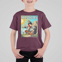 He is Rizzen T Shirt For Kid Funny Jesus Skateboarding Christian Meme - Wonder Print Shop