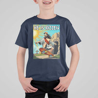 He is Rizzen T Shirt For Kid Funny Jesus Skateboarding Christian Meme - Wonder Print Shop