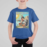He is Rizzen T Shirt For Kid Funny Jesus Skateboarding Christian Meme - Wonder Print Shop