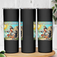 He is Rizzen Skinny Tumbler Funny Jesus Skateboarding Christian Meme - Wonder Print Shop