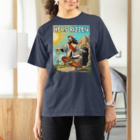 He is Rizzen T Shirt For Women Funny Jesus Skateboarding Christian Meme - Wonder Print Shop