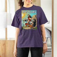 He is Rizzen T Shirt For Women Funny Jesus Skateboarding Christian Meme - Wonder Print Shop