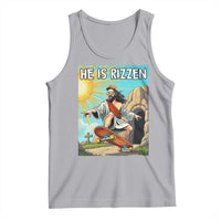 He is Rizzen Tank Top Funny Jesus Skateboarding Christian Meme - Wonder Print Shop