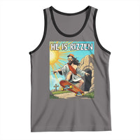 He is Rizzen Tank Top Funny Jesus Skateboarding Christian Meme - Wonder Print Shop