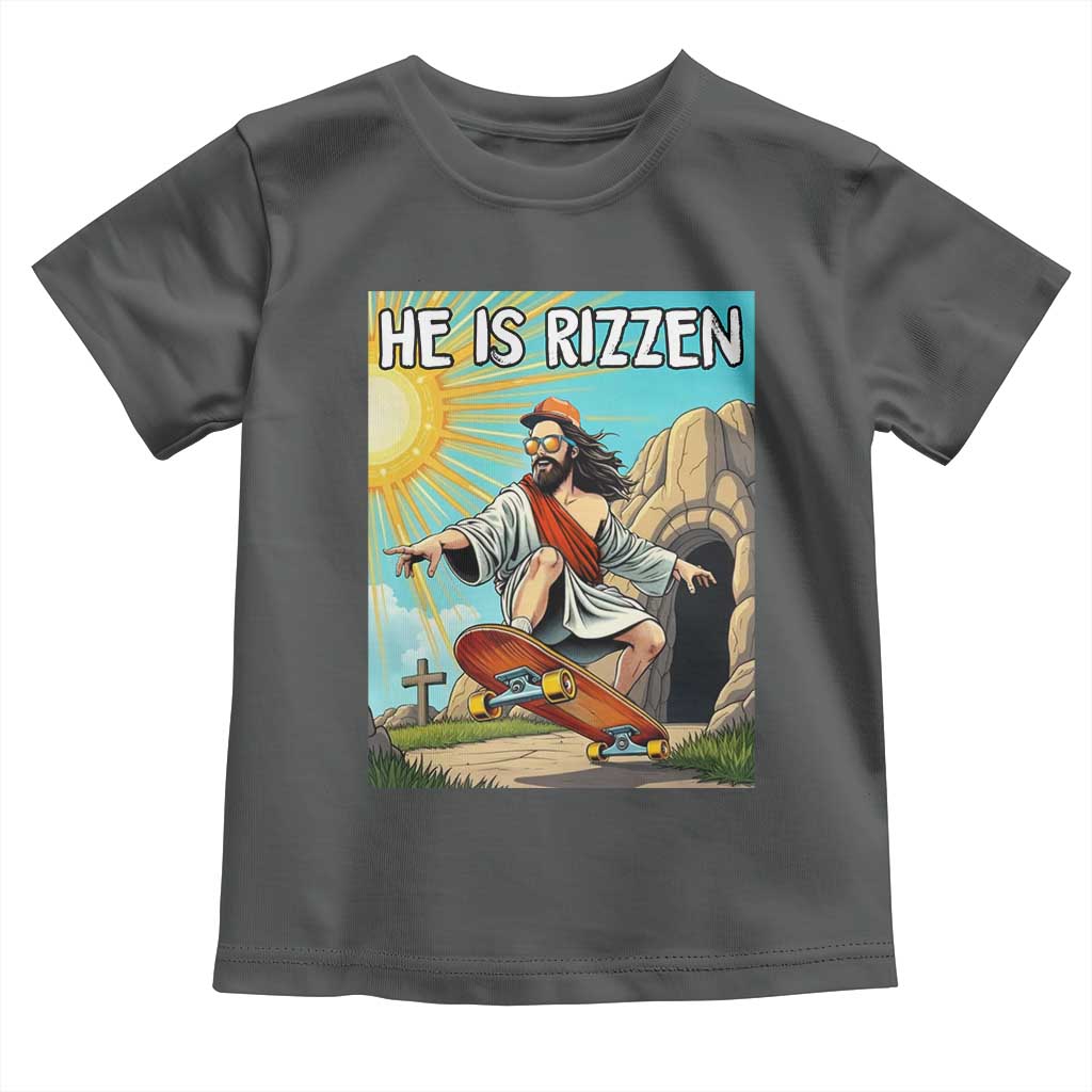 He is Rizzen Toddler T Shirt Funny Jesus Skateboarding Christian Meme - Wonder Print Shop