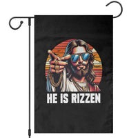 He is Rizzin Garden Flag Funny Jesus Vintage Faith - Wonder Print Shop