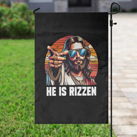 He is Rizzin Garden Flag Funny Jesus Vintage Faith - Wonder Print Shop