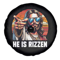 He is Rizzin Spare Tire Cover Funny Jesus Vintage Faith - Wonder Print Shop