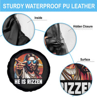 He is Rizzin Spare Tire Cover Funny Jesus Vintage Faith - Wonder Print Shop