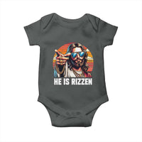He is Rizzin Baby Onesie Funny Jesus Vintage Faith - Wonder Print Shop