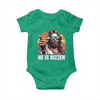 He is Rizzin Baby Onesie Funny Jesus Vintage Faith - Wonder Print Shop