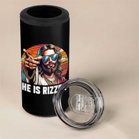 He is Rizzin 4 in 1 Can Cooler Tumbler Funny Jesus Vintage Faith - Wonder Print Shop