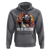 He is Rizzin Hoodie Funny Jesus Vintage Faith - Wonder Print Shop