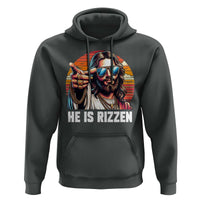 He is Rizzin Hoodie Funny Jesus Vintage Faith - Wonder Print Shop