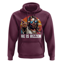 He is Rizzin Hoodie Funny Jesus Vintage Faith - Wonder Print Shop