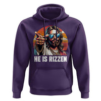 He is Rizzin Hoodie Funny Jesus Vintage Faith - Wonder Print Shop