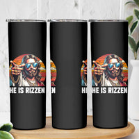 He is Rizzin Skinny Tumbler Funny Jesus Vintage Faith - Wonder Print Shop