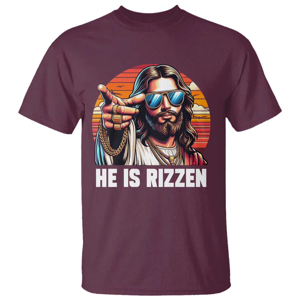 He is Rizzin T Shirt Funny Jesus Vintage Faith - Wonder Print Shop