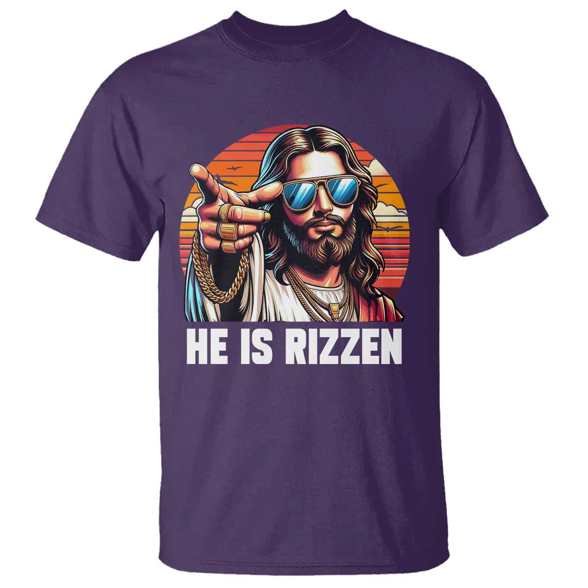 He is Rizzin T Shirt Funny Jesus Vintage Faith - Wonder Print Shop