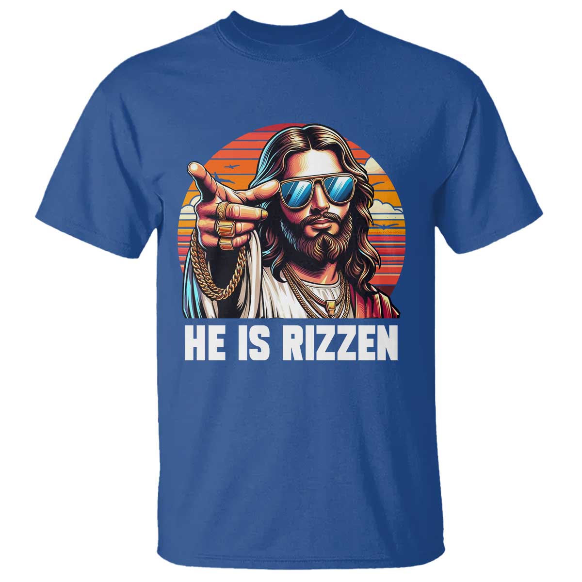 He is Rizzin T Shirt Funny Jesus Vintage Faith - Wonder Print Shop