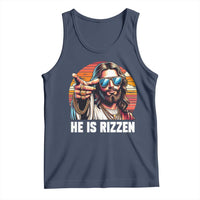 He is Rizzin Tank Top Funny Jesus Vintage Faith - Wonder Print Shop