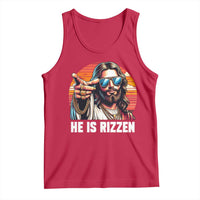 He is Rizzin Tank Top Funny Jesus Vintage Faith - Wonder Print Shop