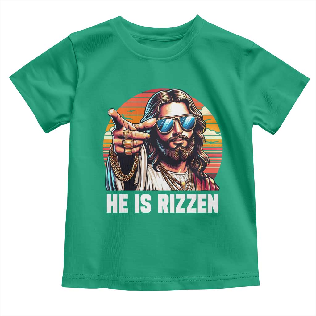 He is Rizzin Toddler T Shirt Funny Jesus Vintage Faith - Wonder Print Shop