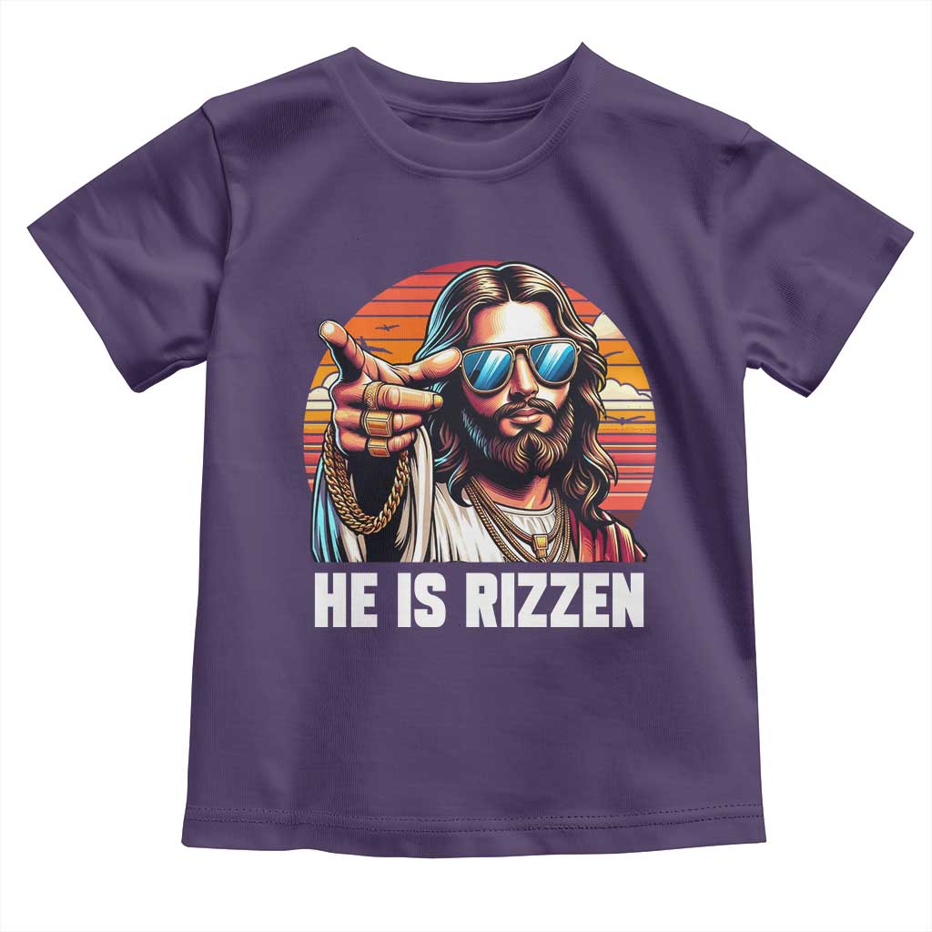 He is Rizzin Toddler T Shirt Funny Jesus Vintage Faith - Wonder Print Shop