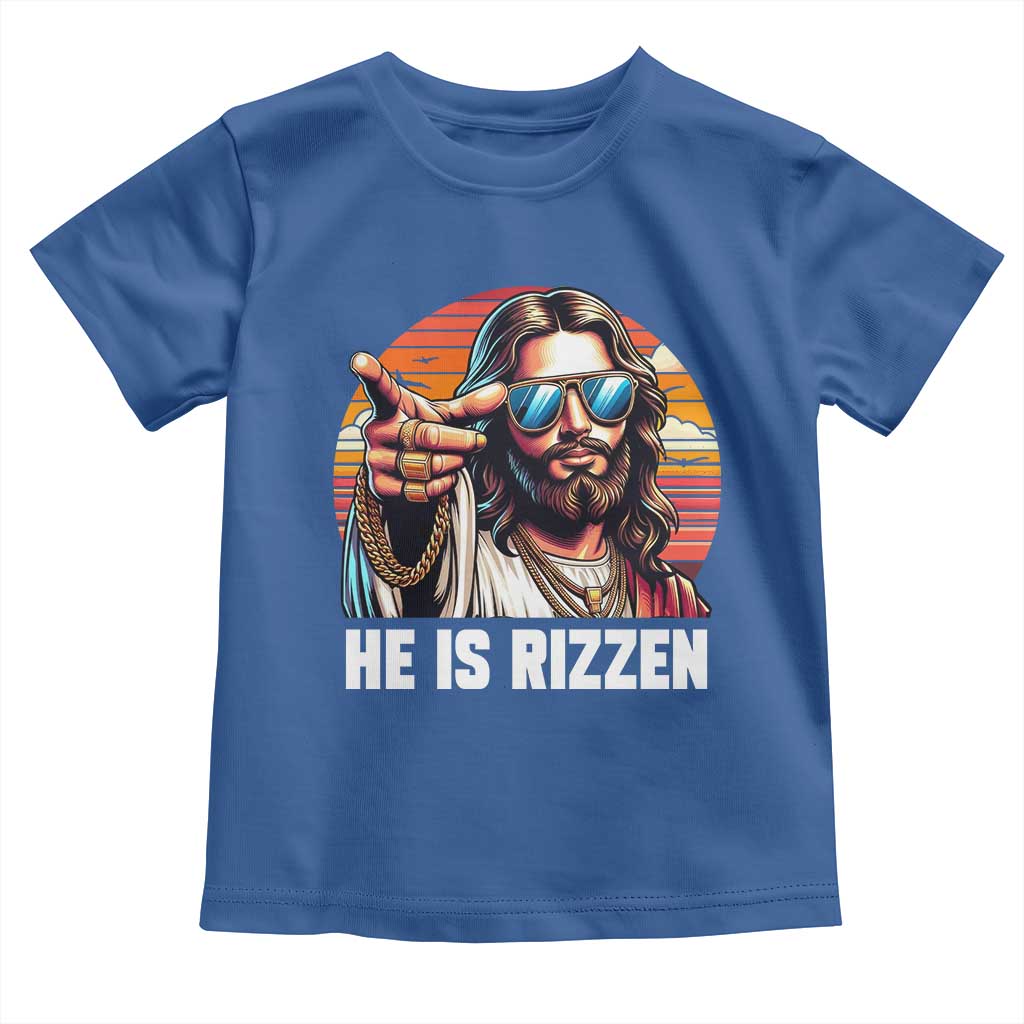 He is Rizzin Toddler T Shirt Funny Jesus Vintage Faith - Wonder Print Shop