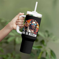 He is Rizzin Tumbler With Handle Funny Jesus Vintage Faith - Wonder Print Shop