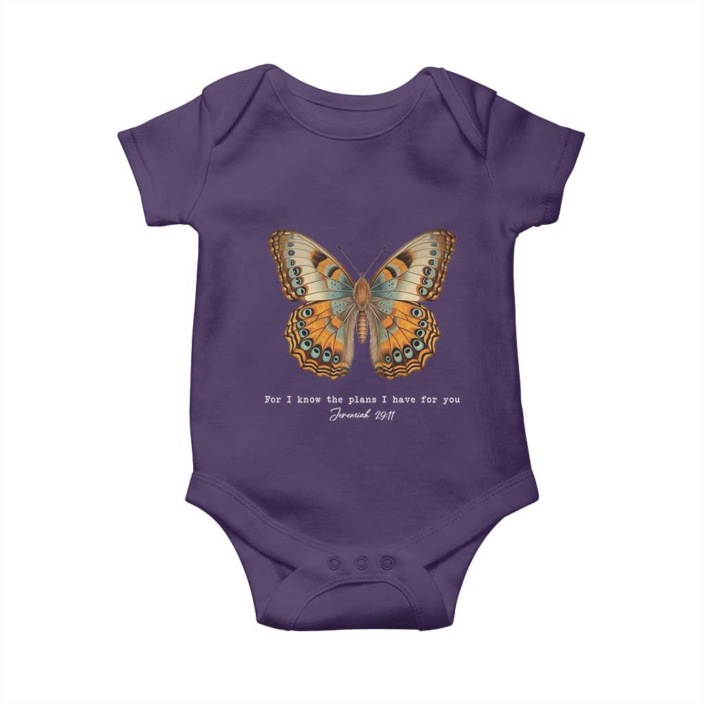 Christian Jeremiah 29:11 Baby Onesie Bible Scripture For I Know The Plans I Have For You - Wonder Print Shop