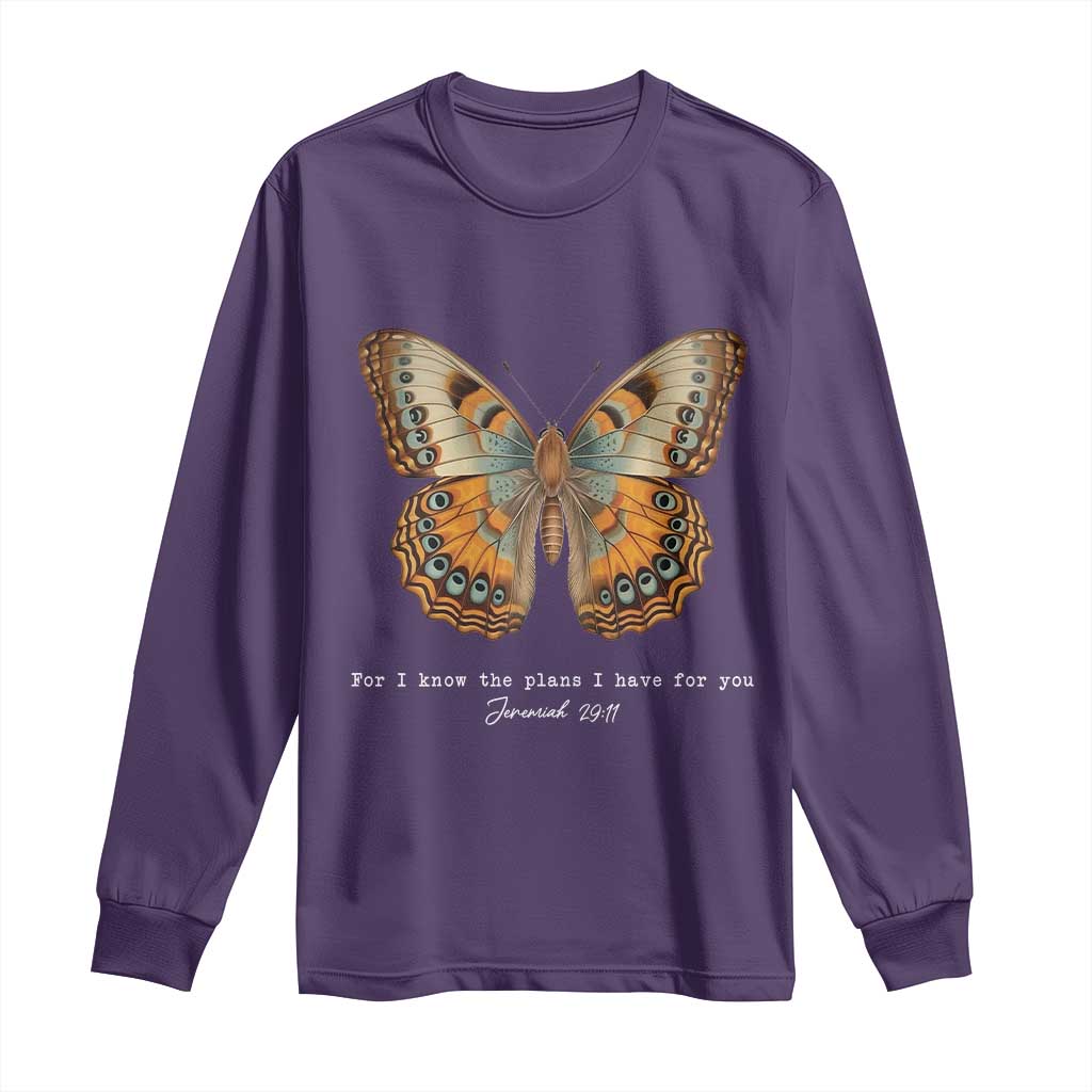Christian Jeremiah 29:11 Long Sleeve Shirt Bible Scripture For I Know The Plans I Have For You - Wonder Print Shop