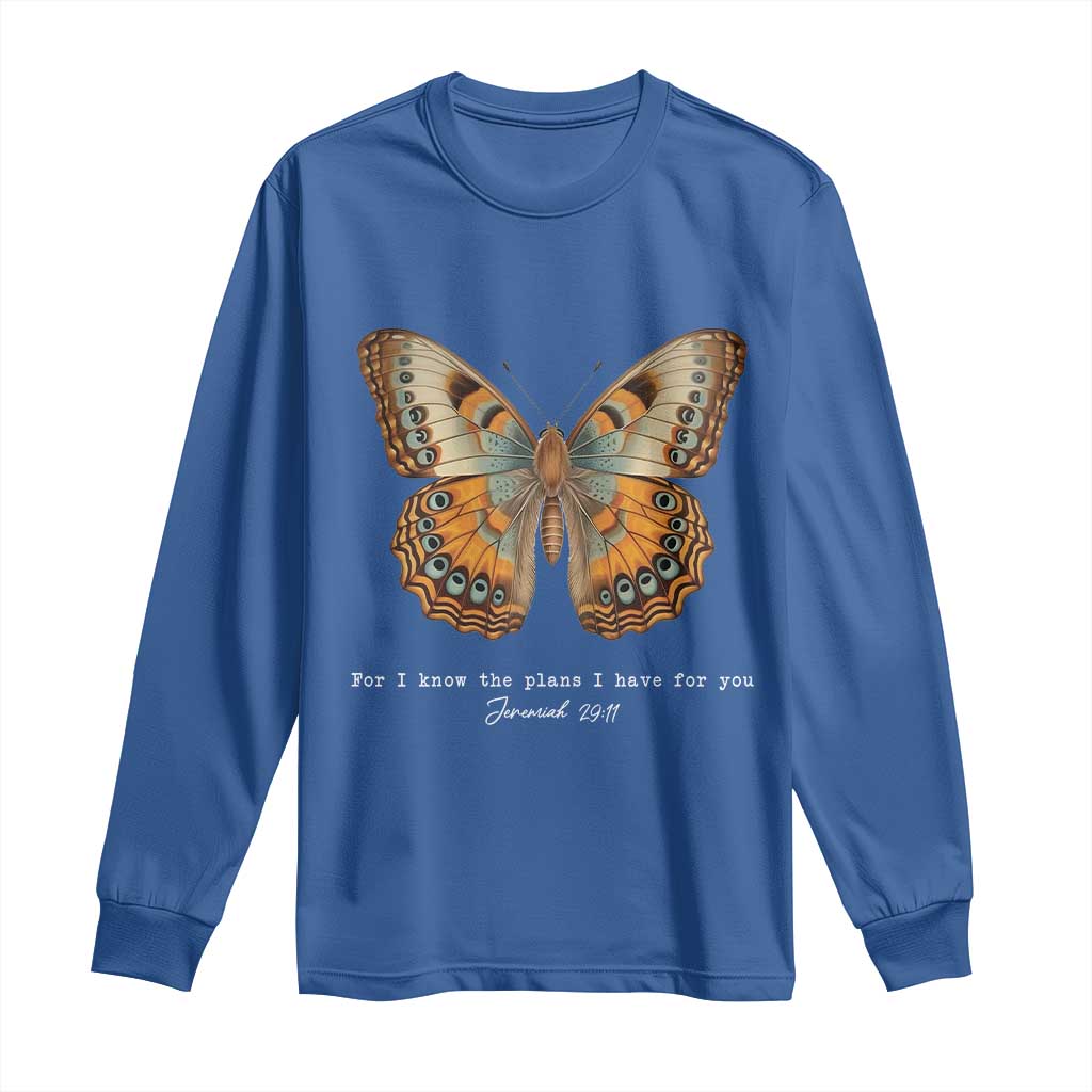 Christian Jeremiah 29:11 Long Sleeve Shirt Bible Scripture For I Know The Plans I Have For You - Wonder Print Shop