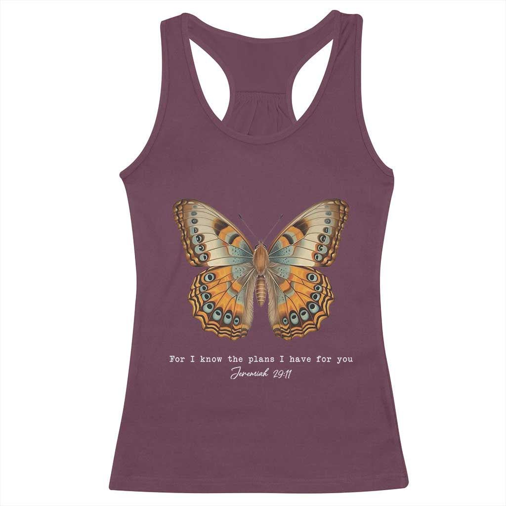 Christian Jeremiah 29:11 Racerback Tank Top Bible Scripture For I Know The Plans I Have For You - Wonder Print Shop