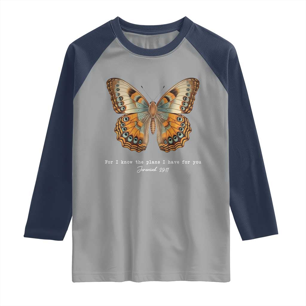 Christian Jeremiah 29:11 Raglan Shirt Bible Scripture For I Know The Plans I Have For You - Wonder Print Shop