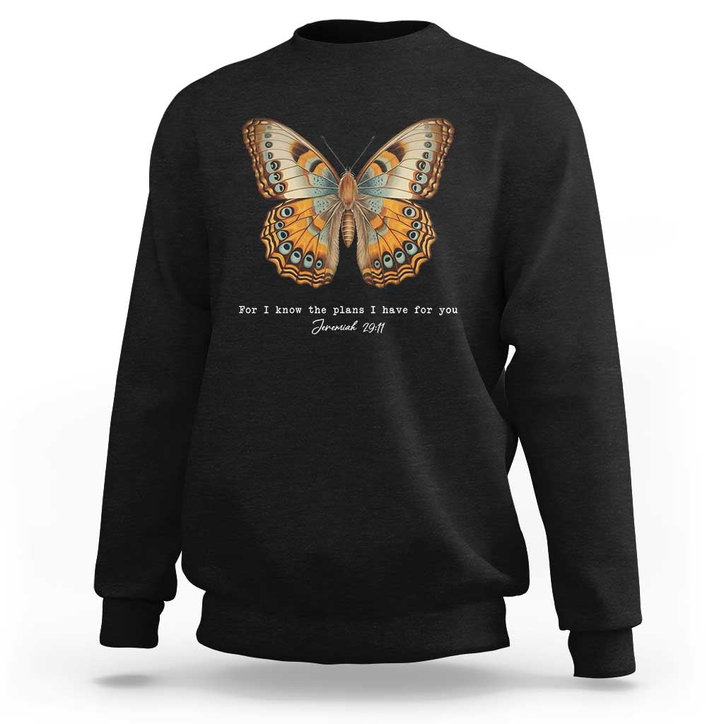 Christian Jeremiah 29:11 Sweatshirt Bible Scripture For I Know The Plans I Have For You - Wonder Print Shop