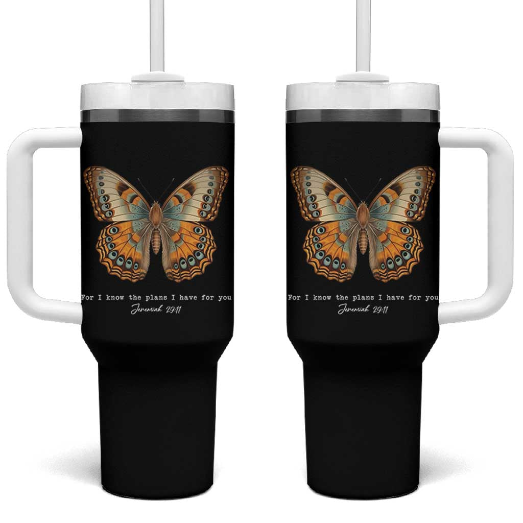 Christian Jeremiah 29:11 Tumbler With Handle Bible Scripture For I Know The Plans I Have For You - Wonder Print Shop