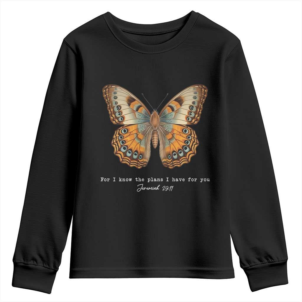 Christian Jeremiah 29:11 Youth Sweatshirt Bible Scripture For I Know The Plans I Have For You - Wonder Print Shop