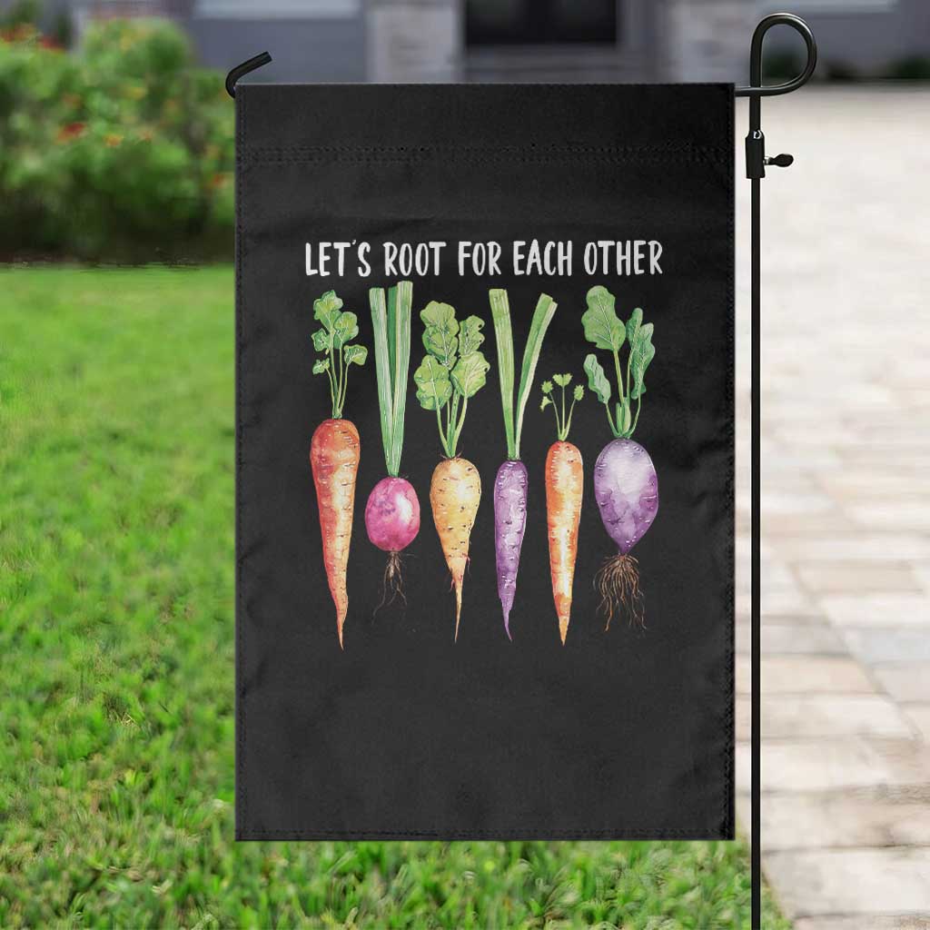 Let's Roots For Each Other Vegetable Garden Flag Motivational - Wonder Print Shop