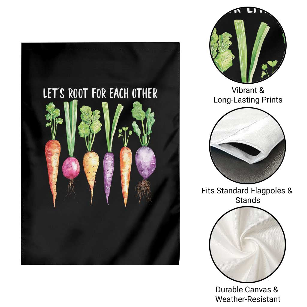 Let's Roots For Each Other Vegetable Garden Flag Motivational - Wonder Print Shop