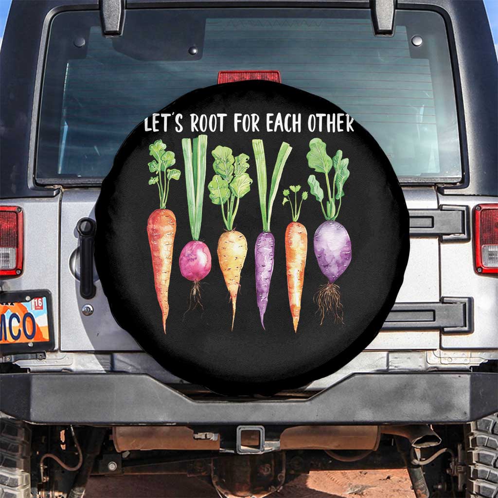 Let's Roots For Each Other Vegetable Spare Tire Cover Motivational - Wonder Print Shop